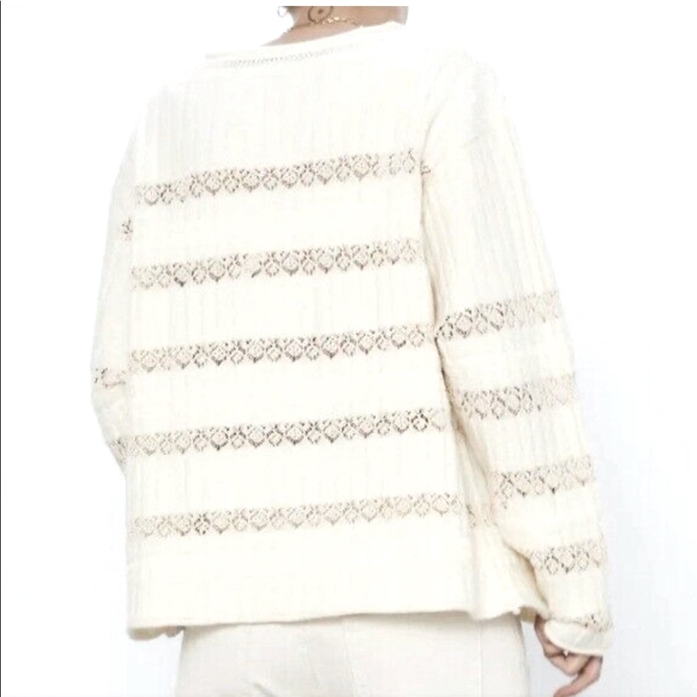 🤍ZARA Pointelle Ribbed Sweater - Picture 3 of 11